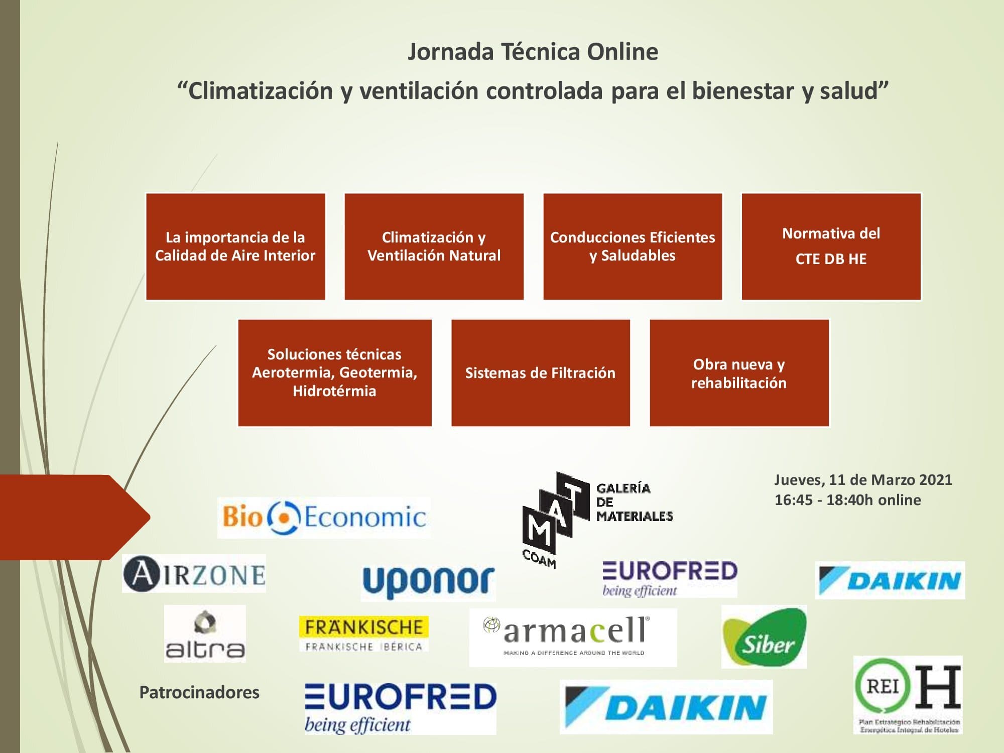 Webinar “Climatización + Ventilación Controlada para el bienestar y la salud”